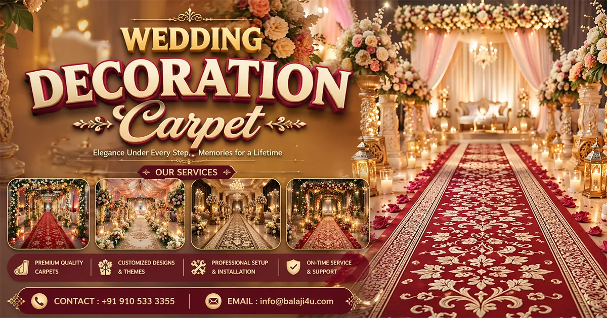 Wedding Decoration Carpet in Rudrapur, Uttarakhand – Premium Setup by Experts You Can Trust